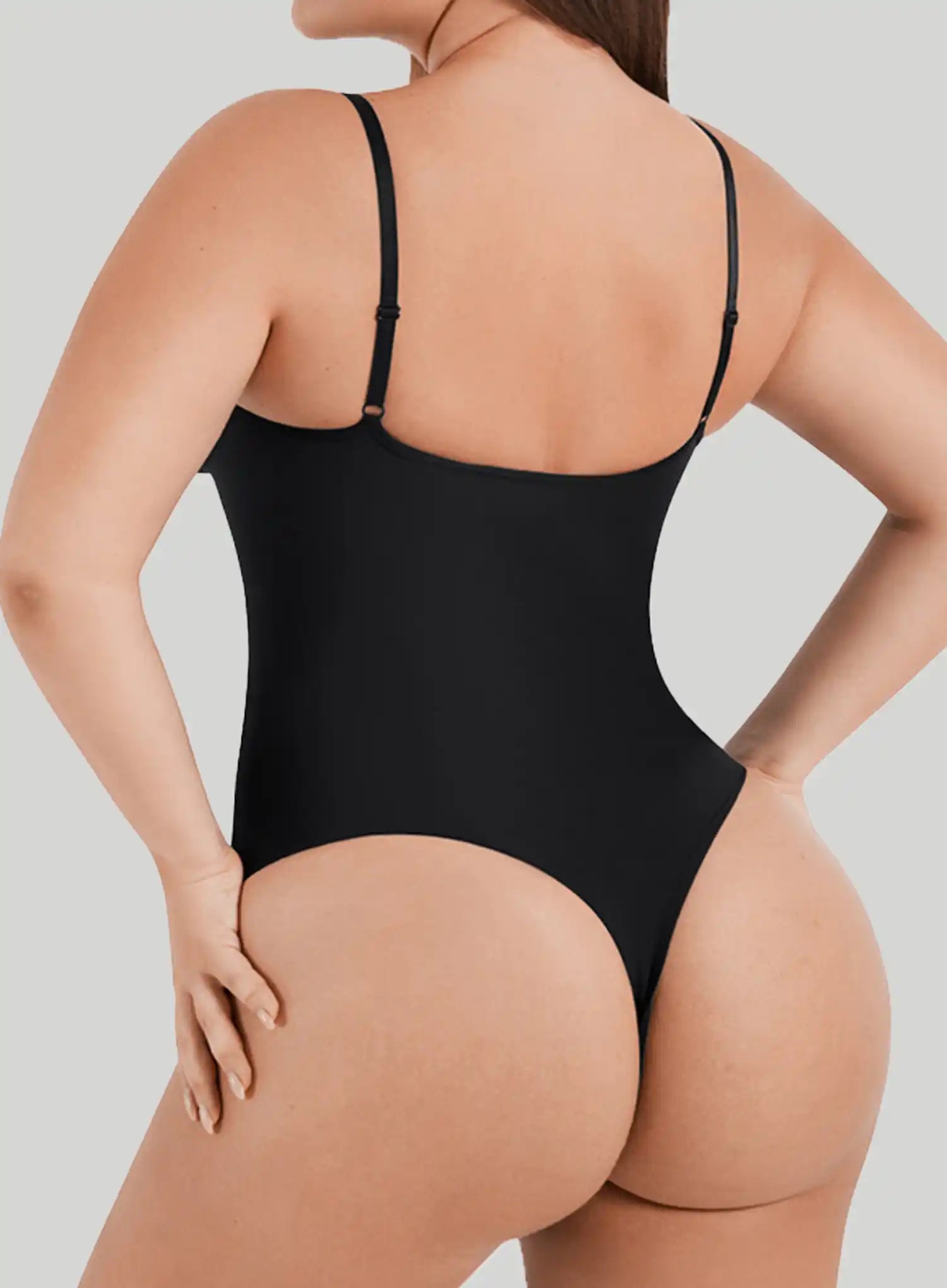 Bzez: Smoothing Sculpt Bodysuit Thong Onyx