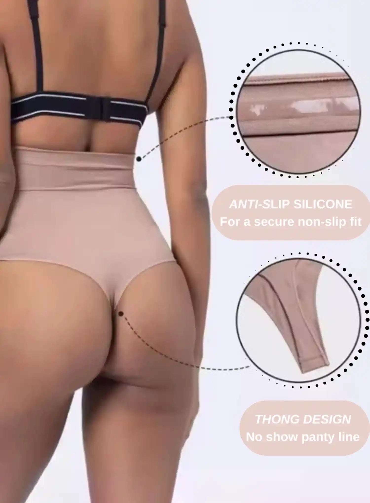 Bzez: Smoothing Sculpt High Waisted Thong Bare