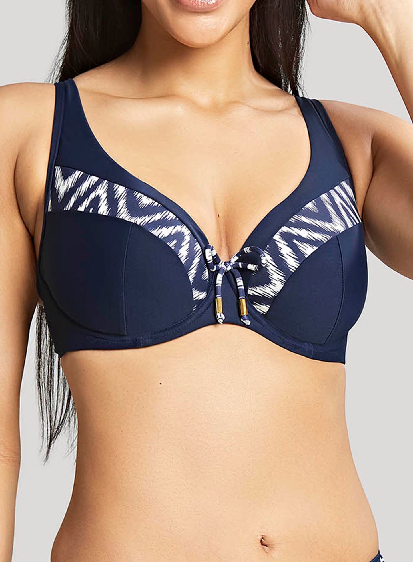Panache Swimwear: Oceana Underwired Plunge Bikini Top Navy