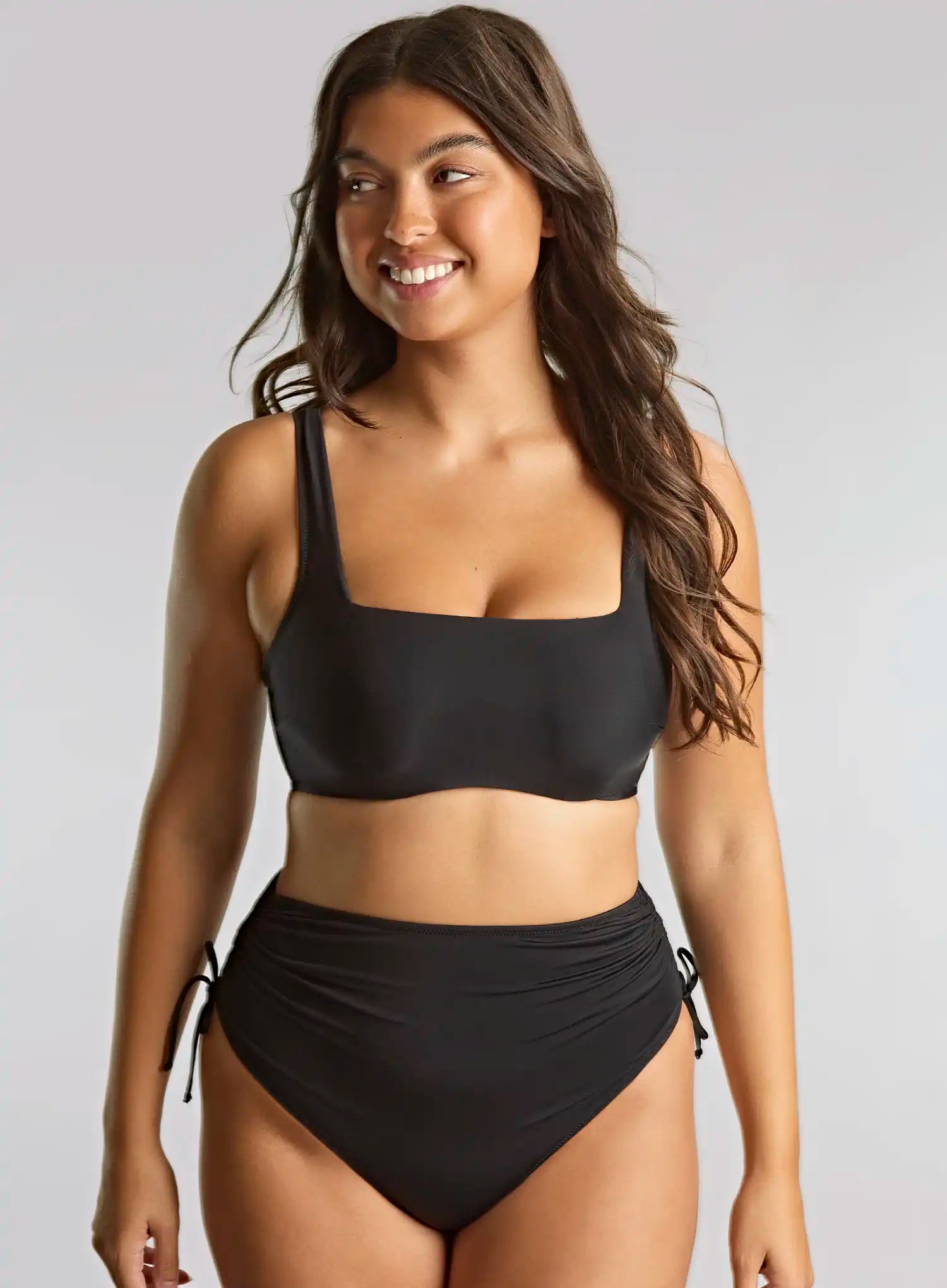 Panache: Signature Gina Square Neck Bikini Top Black