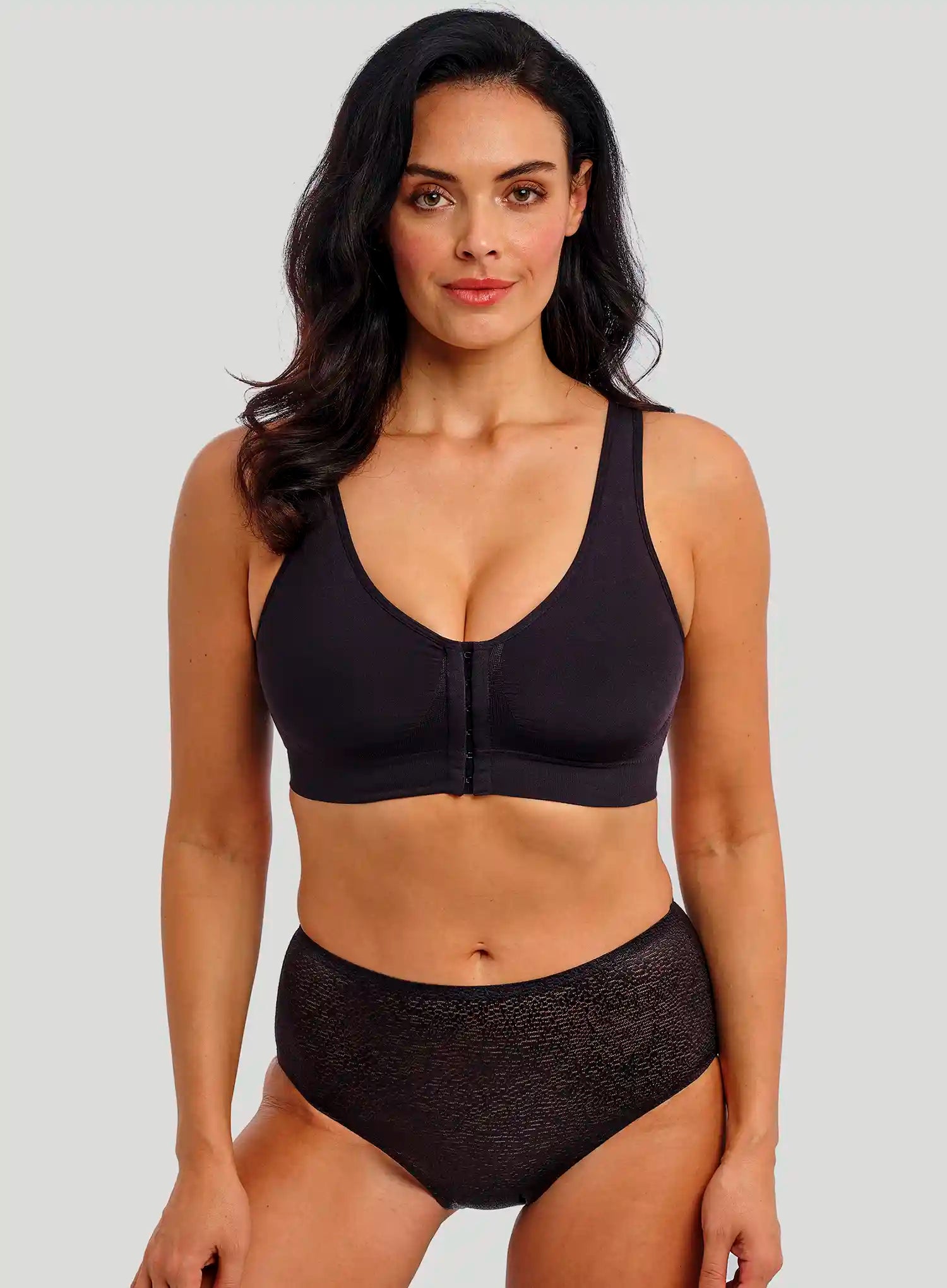 Wacoal: B Smooth Non Wired Front Opening Bralette Black