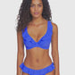 Freya Swimwear: Jewel Cove Underwired High Apex Bikini Top With J Hook Plain Azure