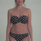 Panache Swimwear: Anya Riva Spot Twist Bandeau Bikini Top Navy Vanilla