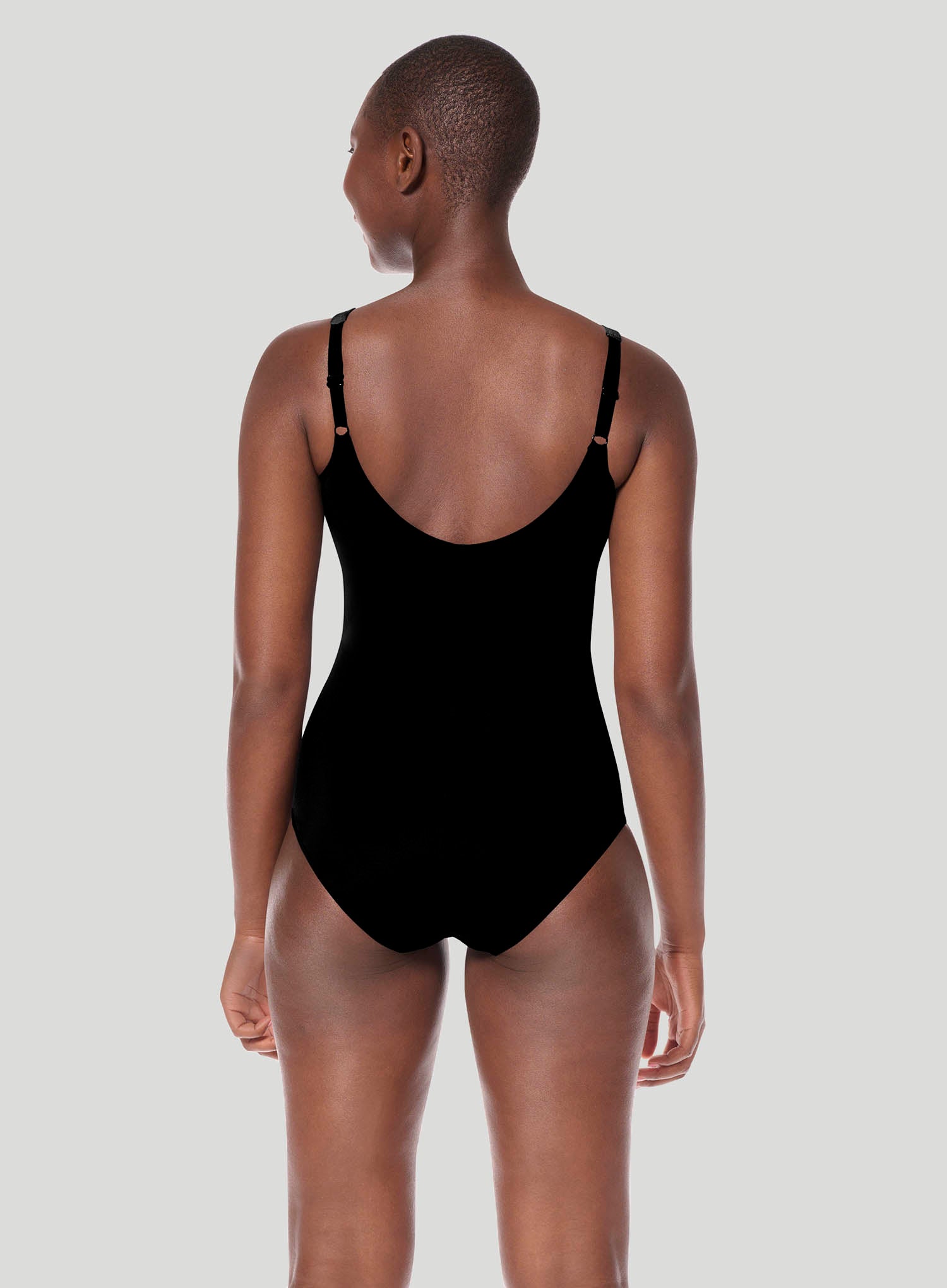 Amoena Manila Full Bodice Mastectomy One Piece Black White