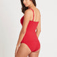 Sea Level: Eco Essentials Twist Front Multifit Singlet Top Red
