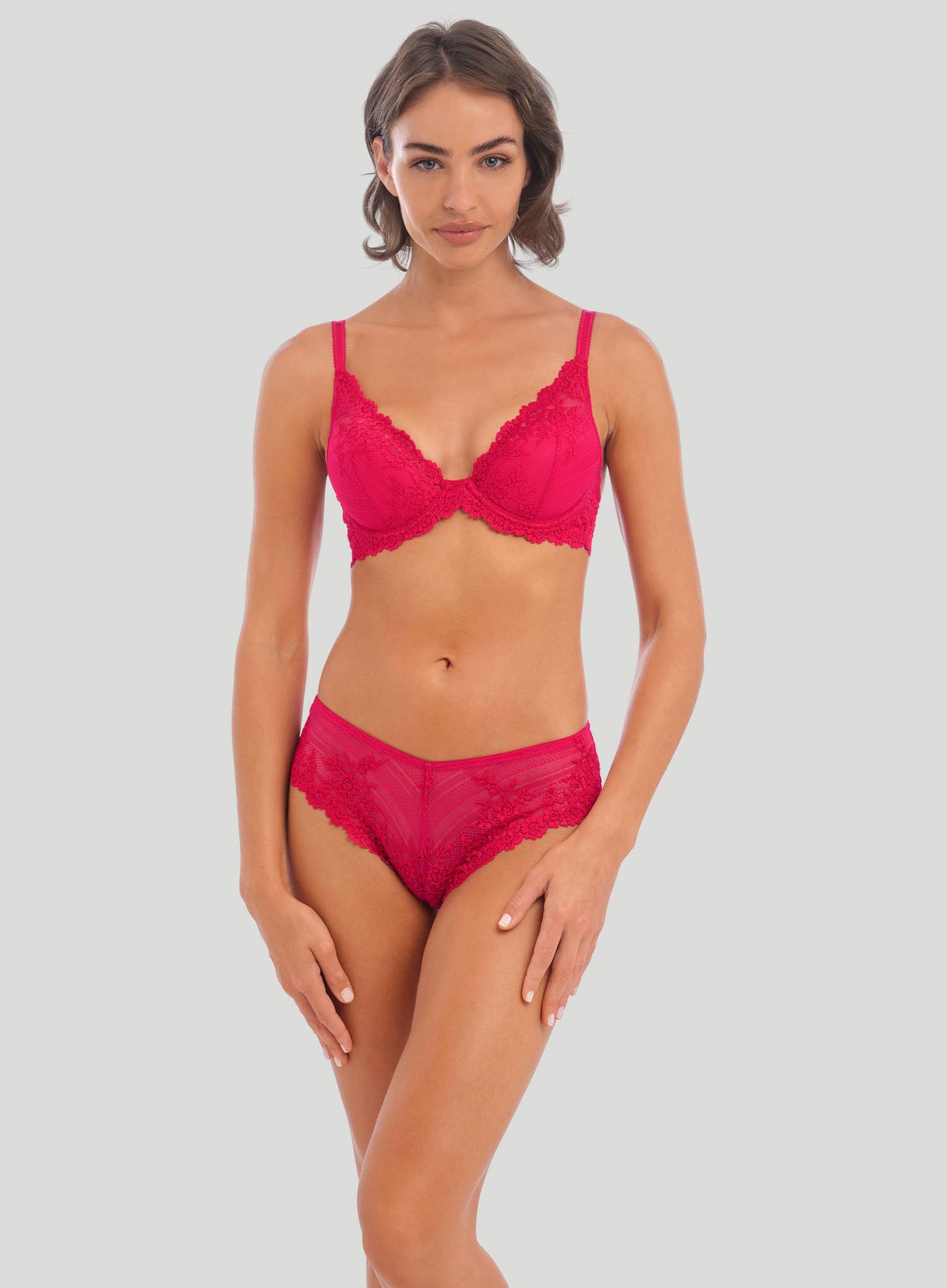 Wacoal: Embrace Lace Plunge Bra Persian Red